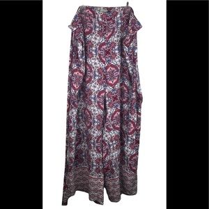 Loft wide leg pants belt Size XL